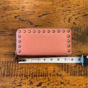 Rebecca Minkoff Pale Pink Long Studded Wallet